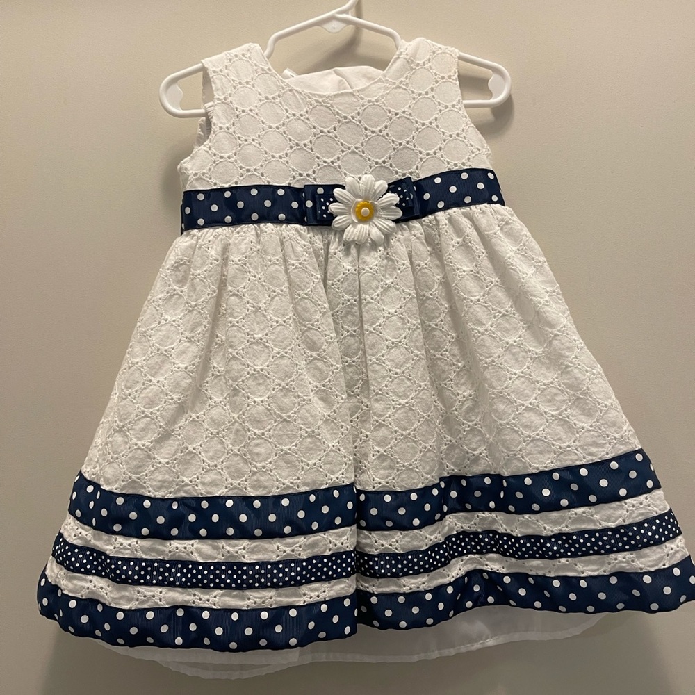 White and blue dress 24 months